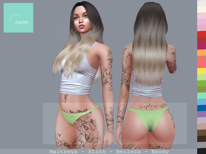 ::Lucid:: M&M Binkini Bottom - Green Ash
