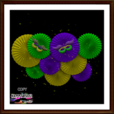 Mardi Gras - Masks Paper Fan