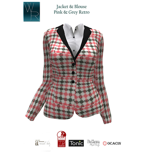 WRC Equestrian Jacket Pink & Grey Retro
