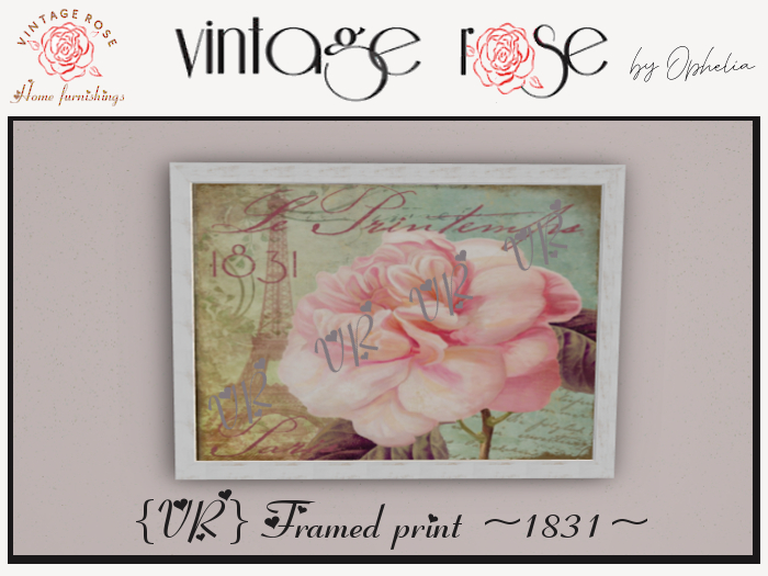 {Vintage Rose} Print ~1831~