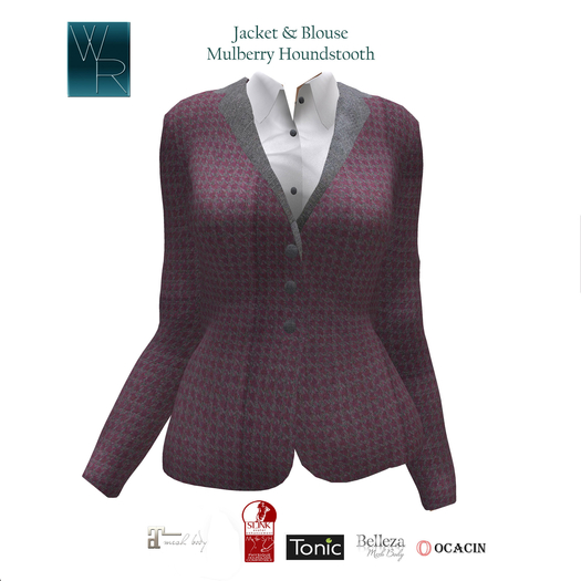 WRC Equestrian Jacket Mulberry Houndstooth 