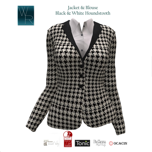 WRC Equestrian Jacket Black & White Houndstooth 