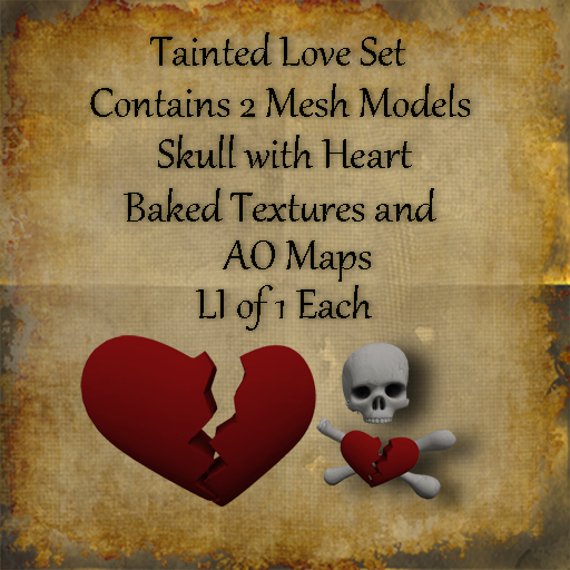 Bad Katz Tainted Love Heart and Skull Full perm mesh
