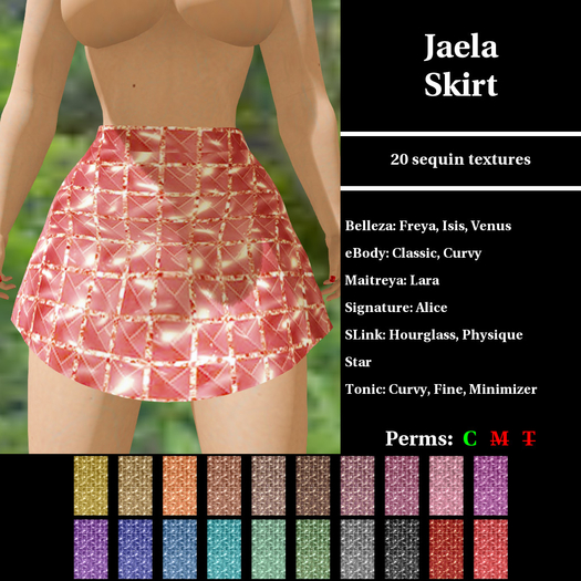 CDKC.10087493 - Jaela Skirt - sequin set 1 demo