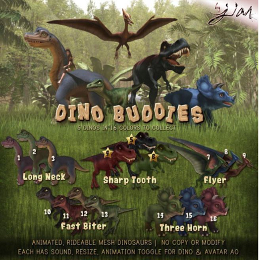 JIAN Dino Buddies :: 6. Sharp Tooth - Green (BOX) RARE
