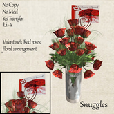 Valentine's Red roses floral arrangement Boxed