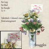 Valentine's Coloured roses floral arrangement  Boxed