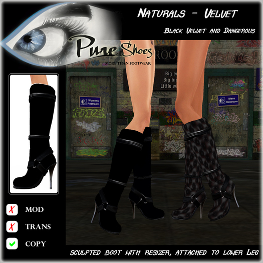 << PURE >> Pure Shoes - Naturals - Velvet [inworld price 99L$]