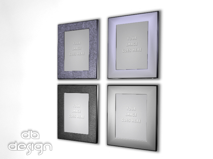 ::db:: Mesh Wall Photo Frame Set black & lilac