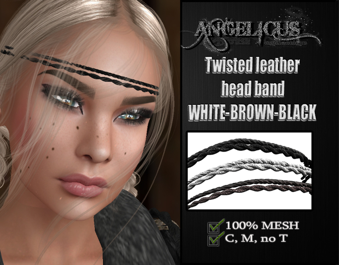 :: ANGELICUS::Twisted leather head bands