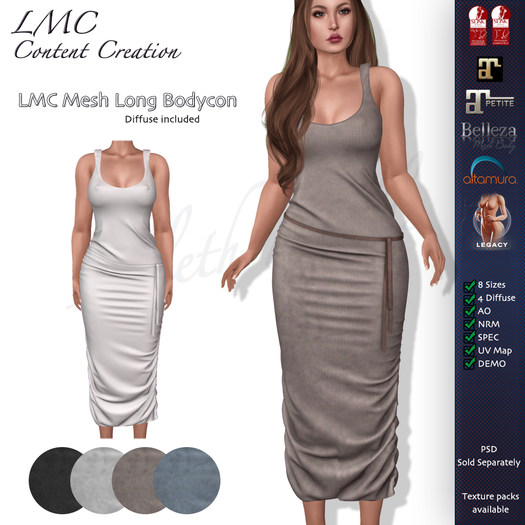 LMC Mesh - Long Bodycon - Shabby Chic