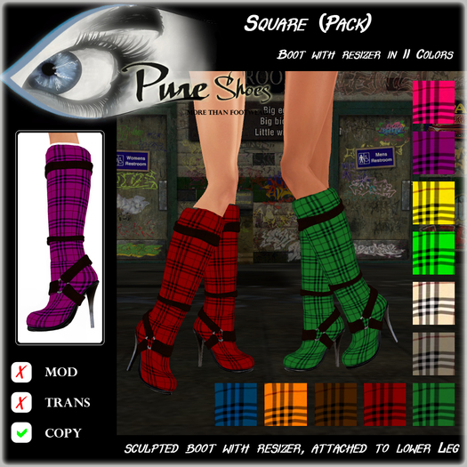 << PURE >> Pure Shoes - Square (Pack) [inworld price 199L$]