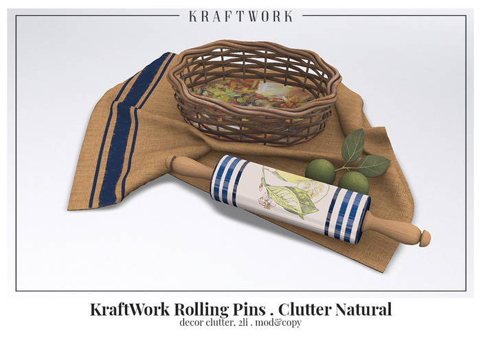 KraftWork Rolling Pins . Clutter Natural (Add Me) | PBR