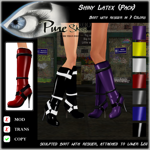 << PURE >> Pure Shoes - Shiny Latex (Pack) [inworld price 199L$]