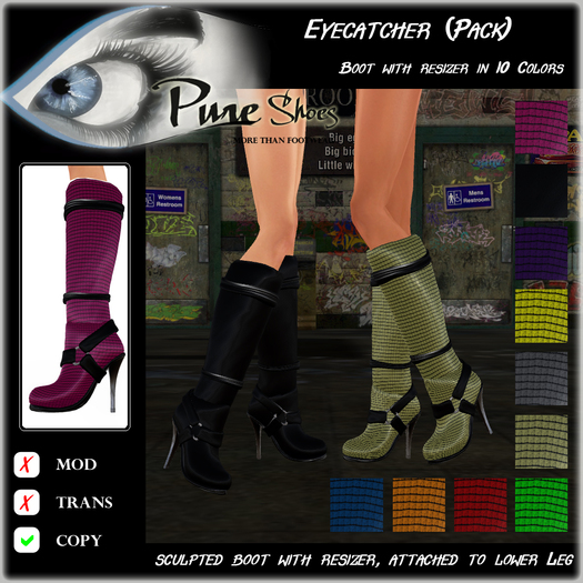 << PURE >> Pure Shoes - Eyecatcher (Pack) [inworld price 199L$]