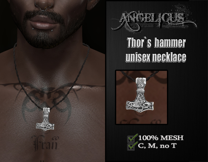 ::ANGELUCUS:: Thor`s hammer necklace silver