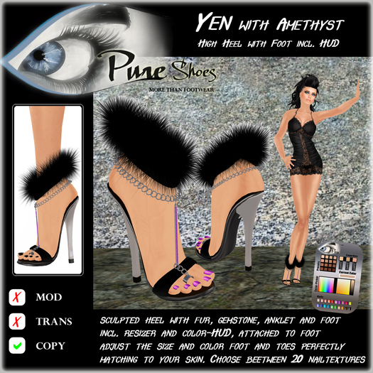<< PURE >> Pure Shoes - Yen in Amethyst [inworld price 99L$]