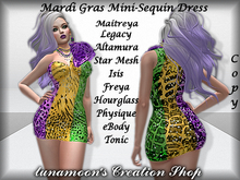 DEMO-Mardi Gras Mini Sequin Dress