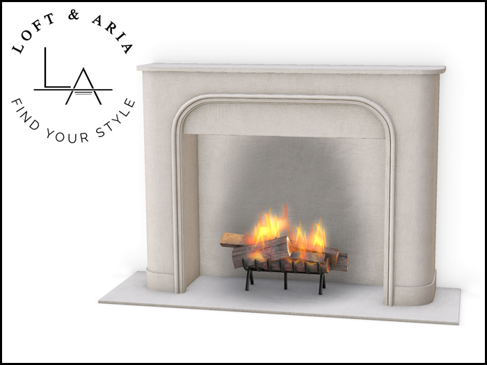 Loft & Aria - Whittaker Fireplace - White