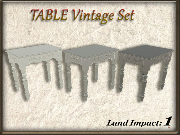TABLE Vintage Set  (1 Li) Full Perm