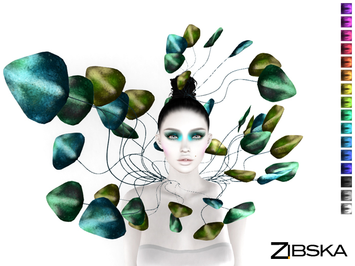 Zibska ~ Phyllis Color Change Headpiece and Collar