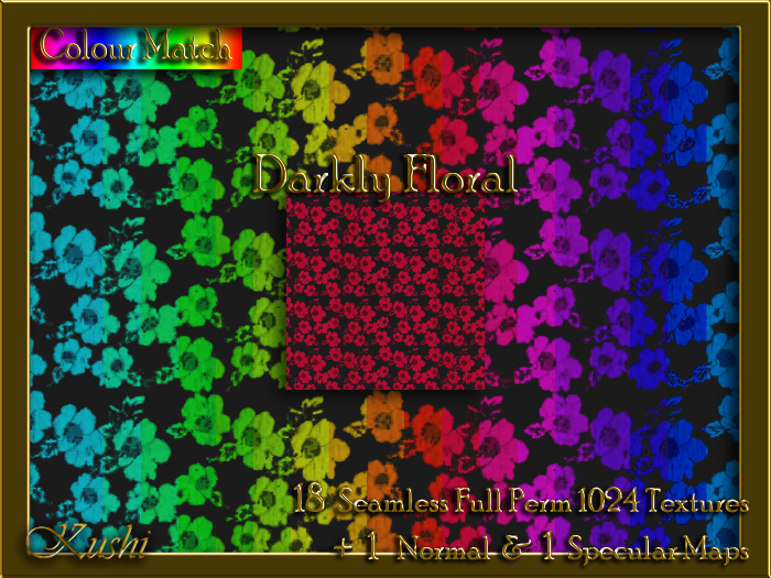 Darkly Floral Seamless Texture Set