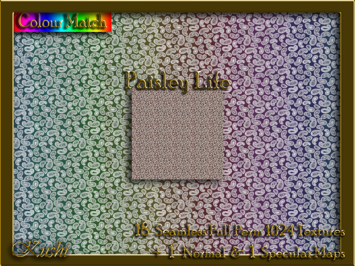 Paisley Life Seamless Texture Set