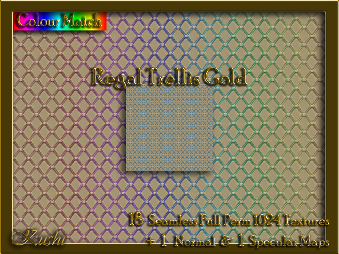 Regal Trellis Gold Seamless Texture Set