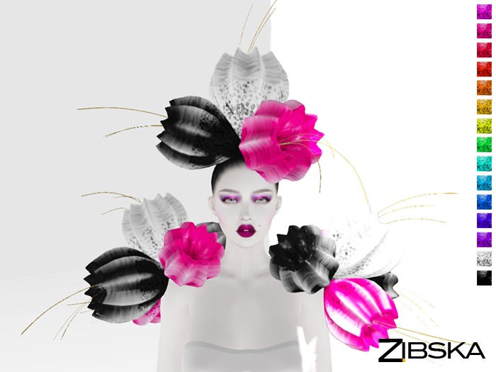 Zibska ~ Cintia Color Change Headpiece and Shoulders