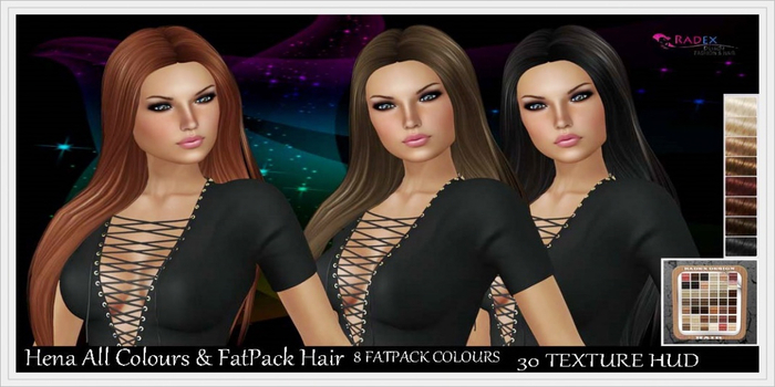 RADEX H-1 Mesh Hena All Colours & FatPack Hair