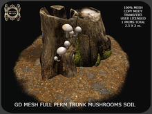 GD MESH FULL PERM TRUNK MUSHROOMS SOIL