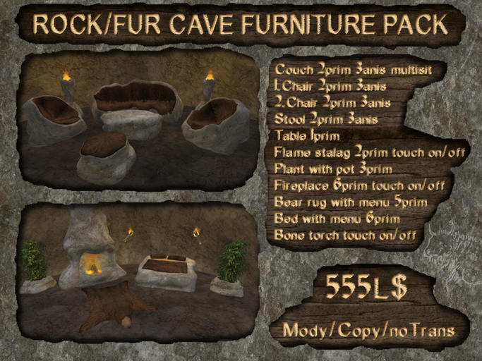 Rock/Fur Cave Furniture 