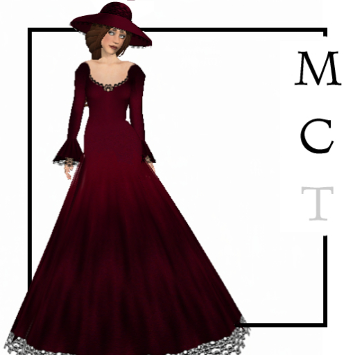 Felicity victorian gown with hat red [by Pretty Magic]