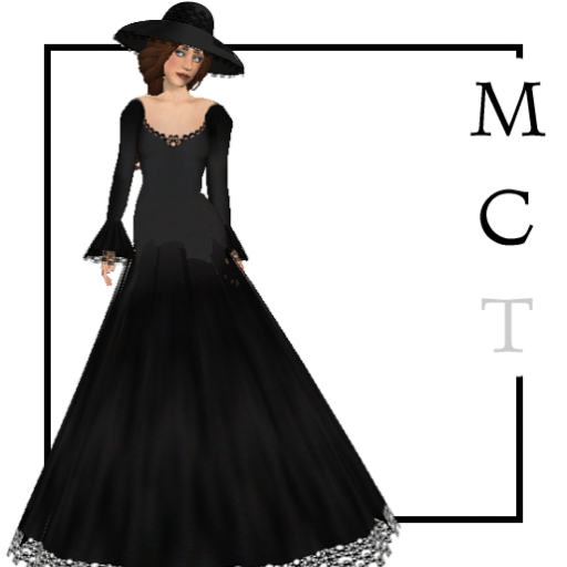Felicity victorian gown with hat black [by Pretty Magic]