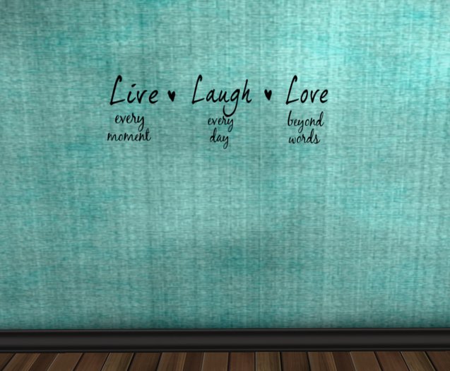 [&Hearts;] Live Laugh Love Decal