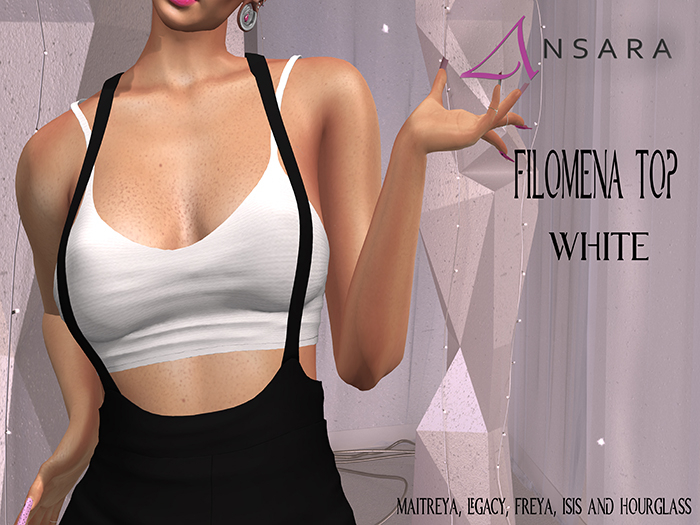 Ansara - Filomena Top - White