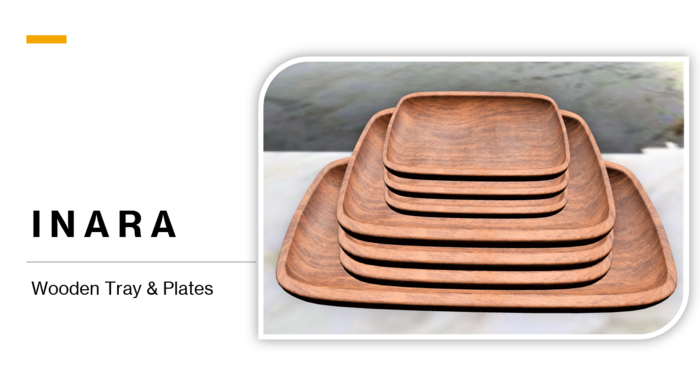 [ID] Wooden Tray & Plates - 50% OFF