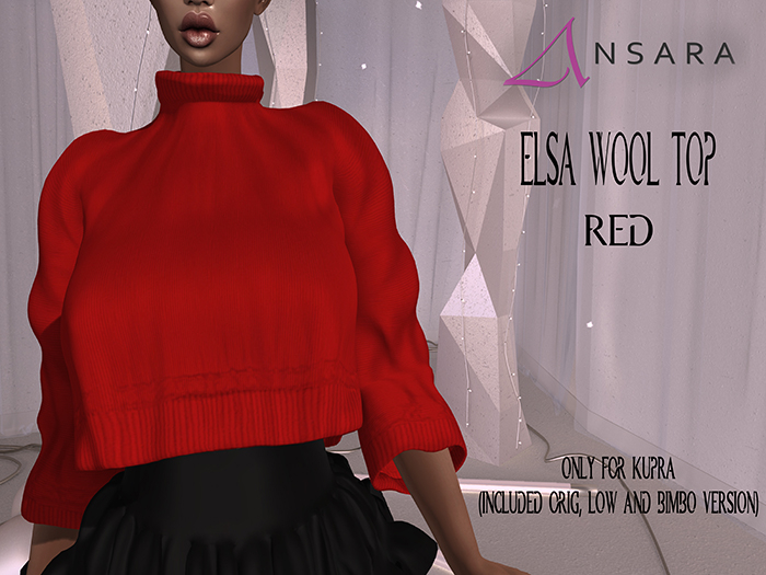 Ansara - Elsa Wool Top - Red