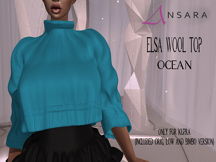 Ansara - Elsa Wool Top - Ocean