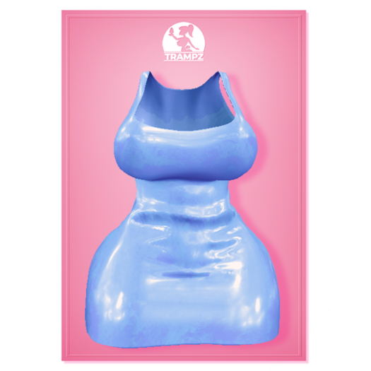 {T} - Krystal Dress - Blue Latex