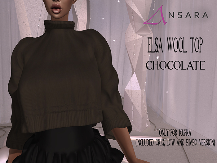 Ansara - Elsa Wool Top - Chocolate