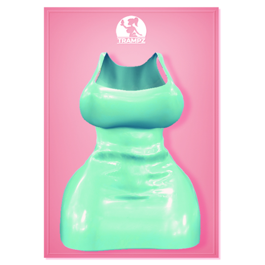 {T} - Krystal Dress - Teal Latex