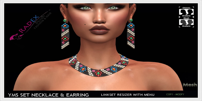RADEX N-1 Mesh Yms Set Necklace & Earring
