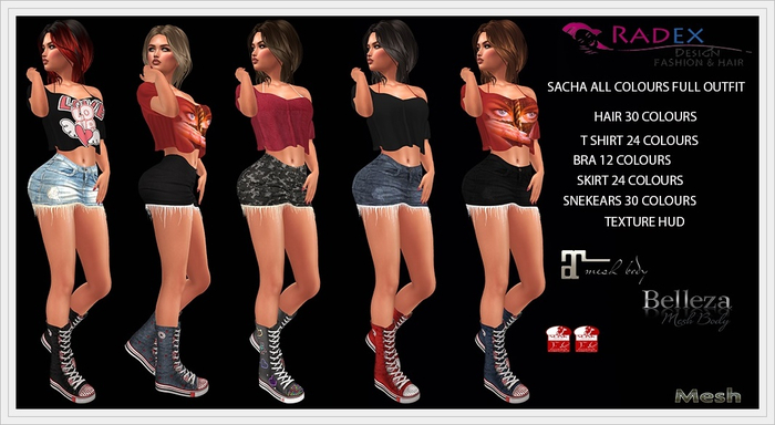 RADEX Mesh Sacha All Colours Full Outfit