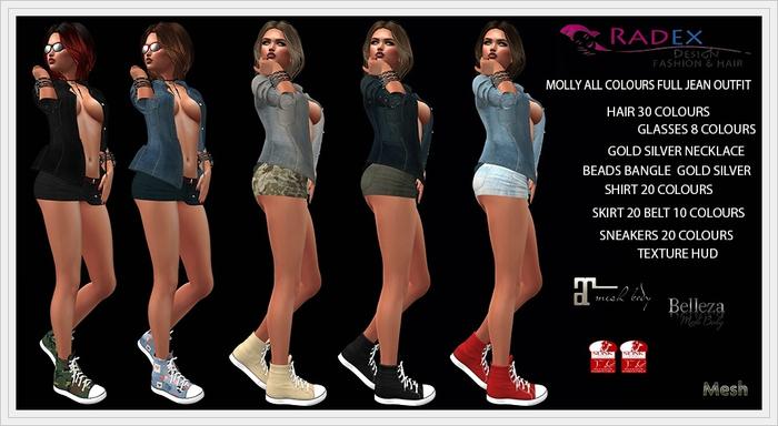 RADEX Mesh Molly All Colours Jean Full Outfit