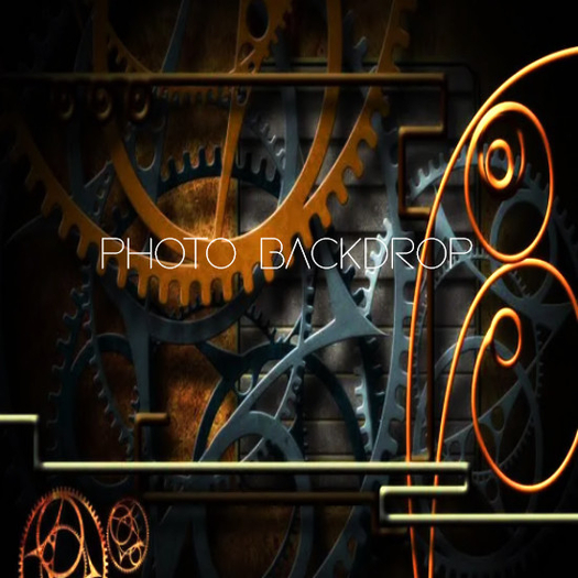 [AE] Photo Backdrop - *SALE* Steampunk Cogs
