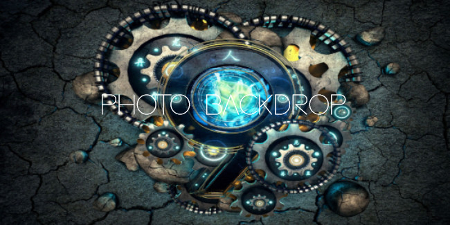 [AE] Photo Backdrop - *SALE** Steampunk Number Nine