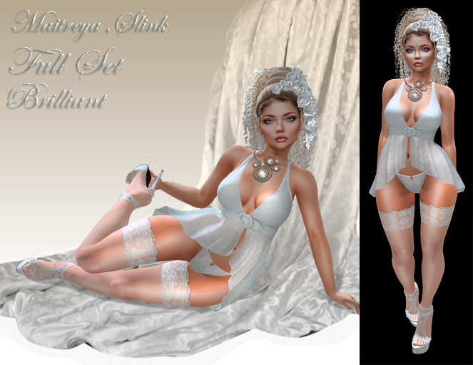  -Ful Set - White - (Maitreya ,Slink)Brilliant as a gift