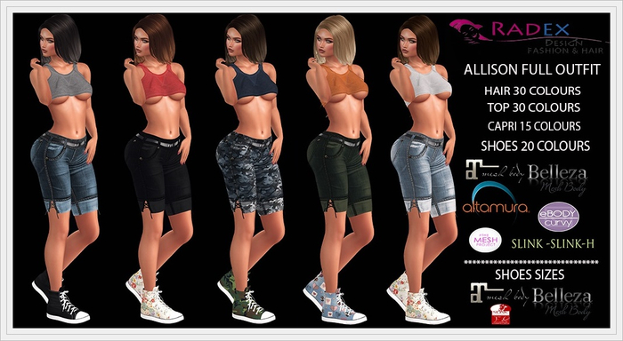 RADEX Mesh Allison All Colours Full Outfit