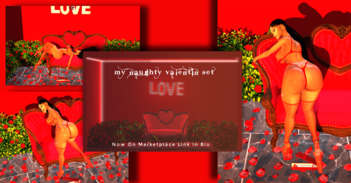 My naughty  valentin BackDrop Set